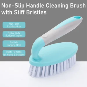 Non Slip Handle Scrub Brush Heavy Duty Stiff Bristle Multi Purpose Scrubbing Brush for Floor