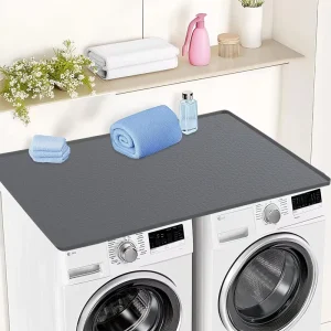 Non Slip Silicone Washer Dryer Top Cover Protect Mat Waterproof Washer Top Cover Pad for Home Kitchen Laundry Room