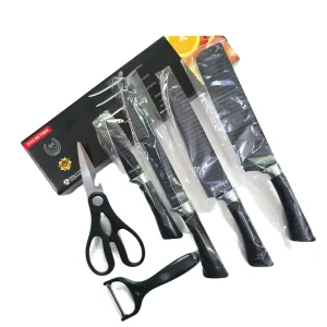 Non Stick Ripple Knife Black Wave Tying Knife 238A Black Wave Six Piece Tool Set