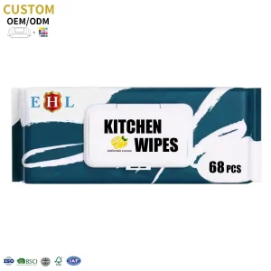 Non Woven Manufacturer Multi purpose Disposable Cleaning Wet Wipes for Kitchen Grease