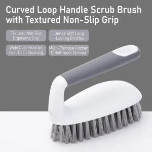 Non slip Handle Floor Scrub Brush Laundry Brush with Long Hole Shoes Brush Hard Bristles Bathroom Scrubber for Cleaning Room