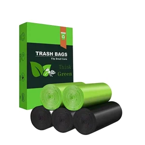 Non toxic PBAT PLA Drawstring Degradable Garbage Bag Biodegradable Compostable 13 30 55 Gallon Household Trash Bags