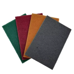 Non woven Scouring Pad Heavy Duty Scouring Pads 6*9 Inch Red Household Polishing Pads for Industry