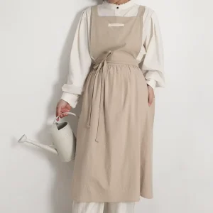Nordic Quality Korean Cotton Vest Apron Reusable Home Kitchen Coffee Shop Waist Bib Cross Border Foreign Trade Factory