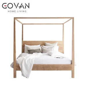 Nordic Series Solid Wood Bed for Residential or Commercial Use