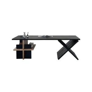 Nordic Solid Wood Dining Table Set with 4 Chairs and Bench, Black