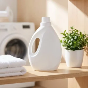 Nordic Style 2L HDPE Laundry Detergent Bottle Handle Empty Liquid Detergent Fabric Softener Custom OEM