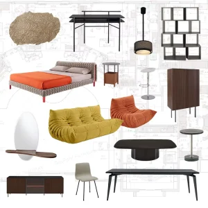 Nordic-Style Wooden Apartment Living Room Sofa Set