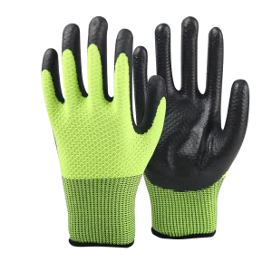 Nylon Safety Dipped Hand Gloves, Polyester Working Construction, Nitrile Coated