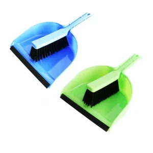 O Cleaning Portable Soft Bristles Cleaning Brush and Handheld Rubber Lip Dustpan Set Hand Sweeper for Office Home Desk Floor