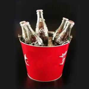 OEM Custom Beer Buckets Champagne Galvanized Ice Buckets Beverage Tubs Promotion Metal Bucket With Handle