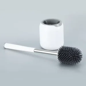 OEM Custom TPR Toilet Brush Kit Long Plastic Handle Soft Bristles Conventional Base Additional Hair Removal House Cleaning
