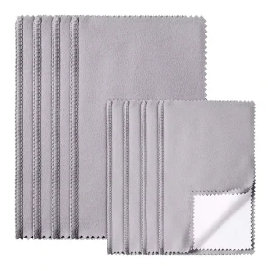 OEM Customizable Logo 20*15cm Four-layer Suede Jewelry Polishing Cloth Silver Polishing Cloth for Jewelry