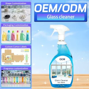 OEM Customized JIEYI Disposable Eco Friendly Household Window & Glass Cleaner Spray Trigger Spray Cleaning Products