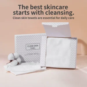 OEM Disposable Facial Towel Color Box English Packaging Soft Face Cleaning Wipes for Beauty Salon
