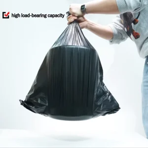 OEM Eco Friendly 10 Gallon HDPE LDPE Black Trash Bag Strong Household Garbage Bags for Kitchen & Bathroom Use