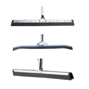 OEM Industrial 18” 24” 36” Heavy Duty Dual Moss Neoprene Rubber EVA Foam Eco Friendly Floor Squeegee Stainless Steel Handle