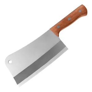 OEM Logo Accept High Carbon Steel Yangjiang Kitchen Cleaver Knife with Wooden Handle 7.5 Inch Heavy Duty Bone Chopping Cleaver