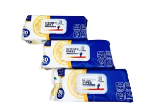 OEM ODM Custom Logo Kitchen Cleaning Wipes Thickened Non woven Degreaser Wet Wipes Manufacturer
