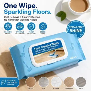 OEM ODM Custom Multi-Surface Floor Cleaning Wipes Eco-Friendly Safe for Wood Laminate & Tile
