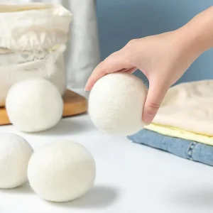 OEM ODM Custom New Zealand Natural Fabric Wool Dryer Ball Laundry Balls Reduces Wrinkle Adsorption Static Organic