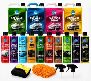 OEM ODM Factory Customization 20Pcs Car Wash Care Kit Auto Detailing Set Microfiber Towel Wash Mitt Wheel Engine Cleaner