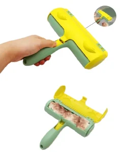 OEM ODM Factory Customized Non Slip Handle Self Cleaning Brush Double Sided Lint Roller for Pet Hair Remover From Clothes