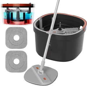 OEM ODM Hands Free Self Wringing Spin Mop and Bucket Set with Microfiber Pads for Commercial Floor Cleaning