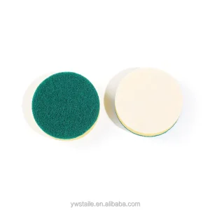OEM ODM Kitchen Scouring Pad Foam Sponge Round Shape Cleaning Scrubber Customizable Sponges & Scouring Pads