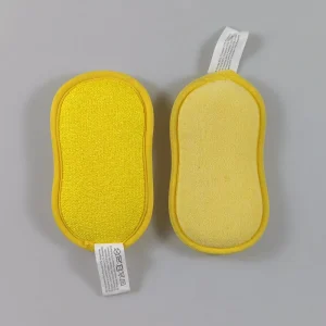 OEM ODM Soft 8 Shape Microfiber Scrub Cleaning Natural Kitchen Cleaner Sponge Non scratch Scouring Pads Heavy Duty