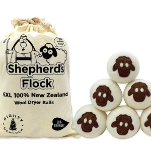 OEM Organic New Zealand Wool Dryer Balls 6 Pack Eco Friendly Discs for Dryer Safety and Improved Laundry Performance