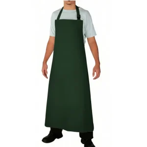 OEM Polyester Olive Green Waterproof Oilproof Apron for Industry Garden Kitchen Work