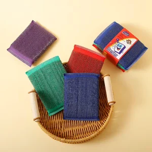 OEM Private Label Colorful Multipurpose Double Sided Easy Clean Scouring Pad