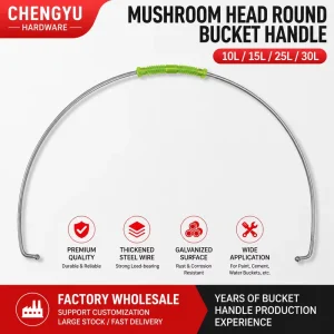 OEM Round Bucket Handle Galvanized Wire Carry Handle for Paint and Cement Pails