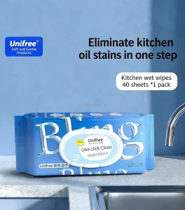 OEM Service Kitchen Cleaning Wipes Powerful Degreasing Disposable Wipes