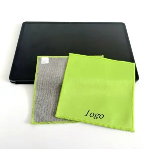 OEM Small MOQ Customized Logo Microfiber Dual Sides Computer Cleaning Cloth