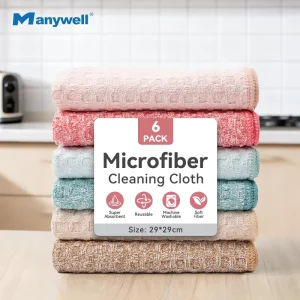OEM Supplier Modern Absorbent Microfiber Towels for Kitchen Dish Household Cleaning Quick Dry Checkered Waffle Cloths