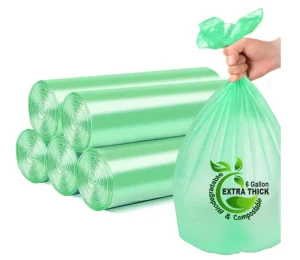 OEM&ODM Biodegradable HDPE Garbage Bag with Gravure Printing Household Kitchen Use Portable Thickened Flexiloop Handle