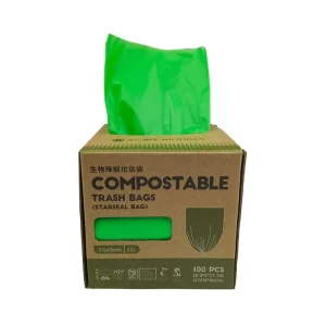 OK Compost 49L 13 Gallon Compostable Drawstring Waste Bags Bin Liners for Household Garden Office Certified by BPI