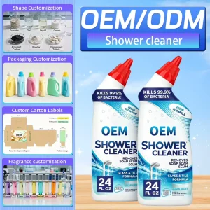 Ocean Scent Shower Cleaner for Glass Tile and Bathroom Shower Doors Soap Scum and Limescale Remover