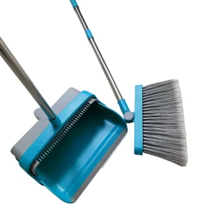 Office Home Floor Cleaning Tools 180 Degree Rotatable Long Handle Broom Stand up Dustpan Set