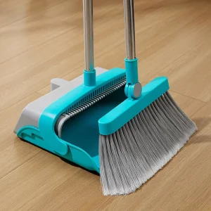 Office Home Floor Cleaning Tools 180 Degree Rotatable Long Handle Stand up Dustpan Broom Set