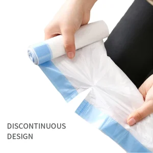 Office Hotel Use PE Disposable Drawstring Trash Bags 10-20 Gallons Discreet Black Heat Seal Gravure Printed Custom Logo OEM