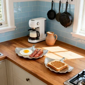 Oil-Proof Coated Iron Kitchen Basket with Stain-Resistant Finish