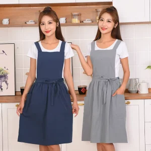 Oil Proof and Waterproof Personalized Women’s Vintage Sleeveless Bib Kitchen Apron