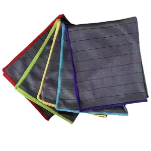 Oil Resistant Carbon Fiber Waffle Cleaning Towel Streak Free Lint Free Microfiber Cloth for Kitchen Stove Glass Cleaning