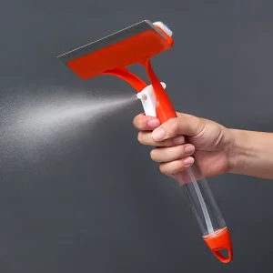 One Piece Silicone Glass Scraper Squeegee with Plastic Handle Household Window Cleaning Accessory