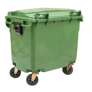 One Time Injection Molding Plastic Dustbin 660L Waste Bin Mobile Garbage Bins