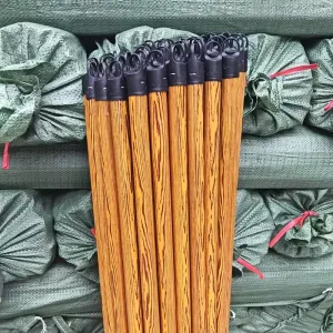 Oother Household Cleaning Tools & Accessories Wood PVC Coated Broom Handle Wooden Mop Sticks 120CM Broom Handle Sticks