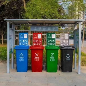 Open Top Plastic Waste Recycling Bins for Efficient Waste Separation